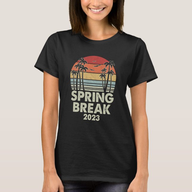 Camiseta Vintage Spring Break 2023 Retro Matching Group (Frente)