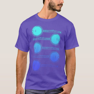 Camiseta Vintage Stacked Banjos Bluegrass Music Retro Blue