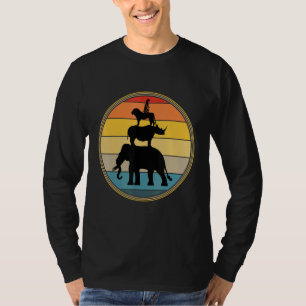 Camiseta Vintage Stacking Wils Animais Selvagens Retro Sun 