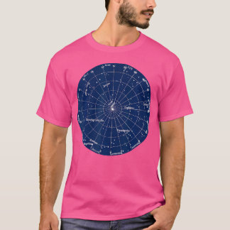 Camiseta Vintage Star Map Chart Constelation Astronomy Spa