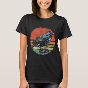 Camiseta Vintage Starling Bird Retro