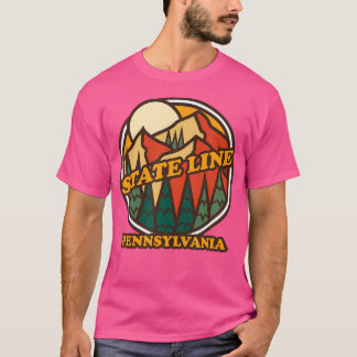 Camiseta Vintage State Line Pensilvânia Mountain Hiking So
