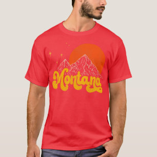 Camiseta Vintage State of Montana Meio século Distress Ae