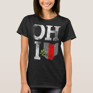 Camiseta Vintage State of Ohio Trendy Ohioan Map Grunge