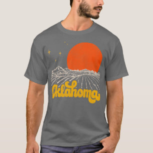 Camiseta Vintage State of Oklahoma Meio século angustiado A