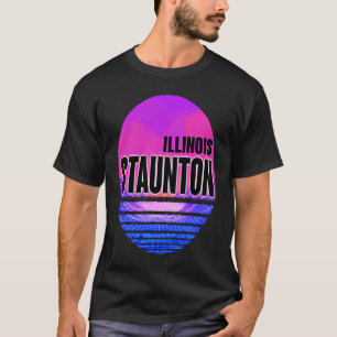 Camiseta Vintage Staunton Vaporwave Illinois