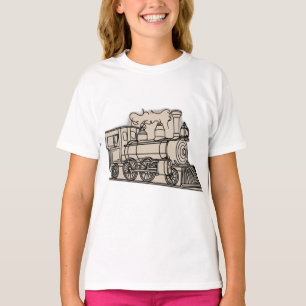 Camiseta Vintage Steam Locomotive T-Shirt Design