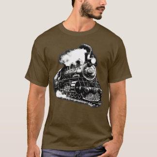 Camiseta Vintage Steam Locomotive Train