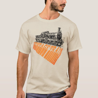 Camiseta Vintage Steam Train Graphic