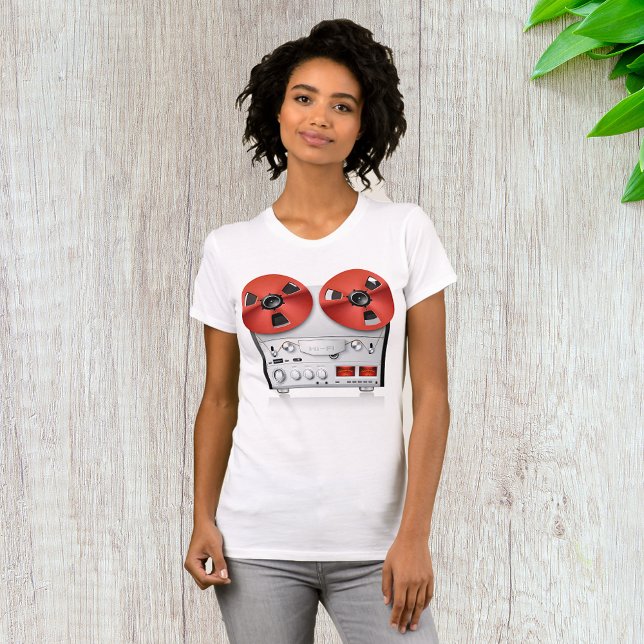 Camiseta Vintage Stereo Womens T-Shirt (Criador carregado)