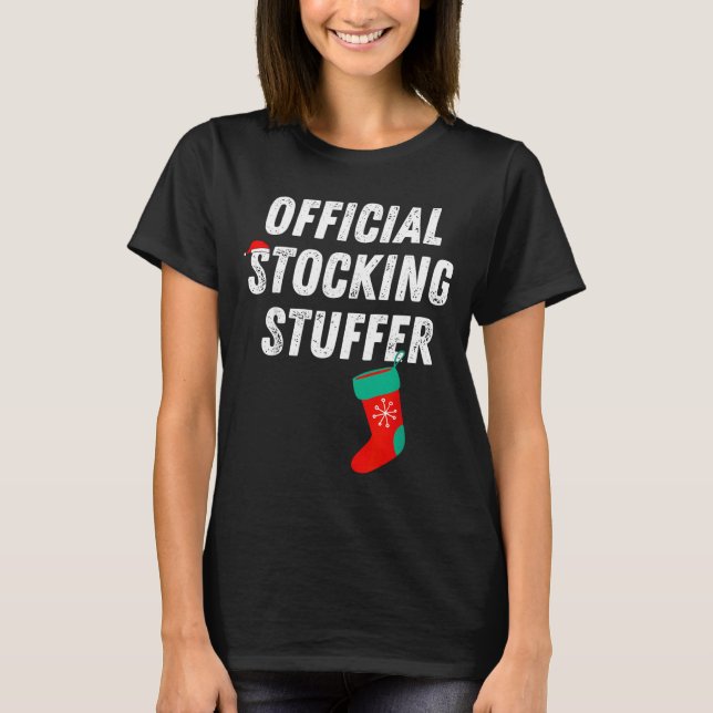 Camiseta Vintage Stocking Stuffer Stocking Matching Couple  (Frente)