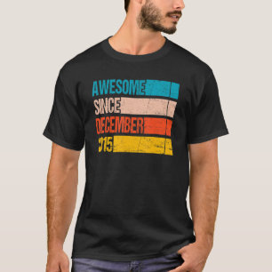 Camiseta Vintage Stripe Color Admirável Desde Dezembro De 2