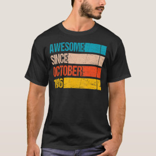 Camiseta Vintage Stripe Color Incrível Desde Outubro De 198