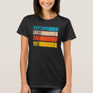 Camiseta Vintage Stripe Colorido Admirável Desde Junho De 1