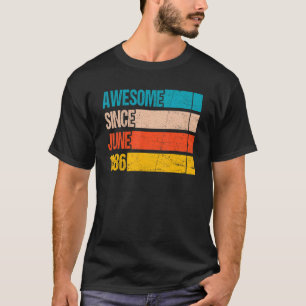 Camiseta Vintage Stripe Colorido Admirável Desde Junho De 1