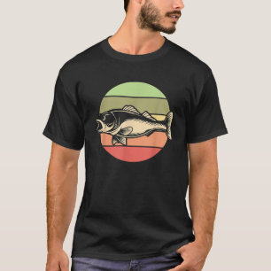 Camiseta Vintage Striper Bass Funny Pescador Bassm