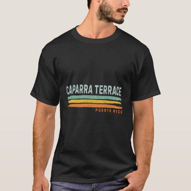Camiseta Vintage Stripes Caparra Terrace Pr (Frente)