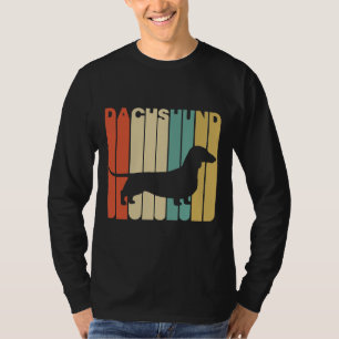 Camiseta Vintage Style Dachshund Silhouette