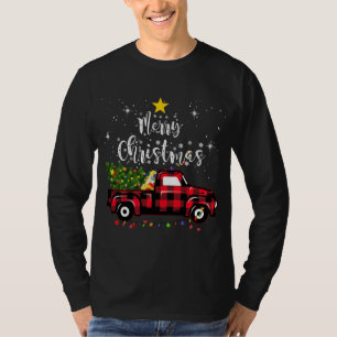 Camiseta Vintage Style Fazenda Red Truck com Árvore de Nata