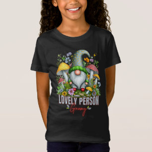 Camiseta Vintage Style Lovely Gnome com Mushroom Art