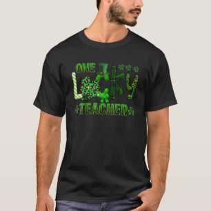 Camiseta Vintage Style One Lucky Teacher Clover Rua Patrick
