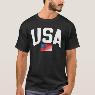 Camiseta Vintage Style USA American Flag 4 De Julho Patrio