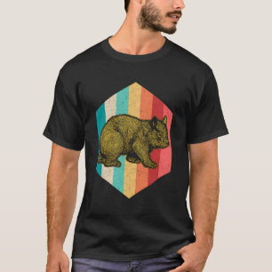 Camiseta Vintage Style Wombat Animal Retro Wombat Natal