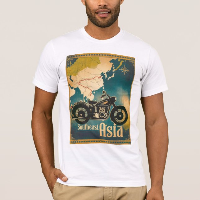 Camiseta Vintage Sudeste Asiático Roteando T-shirt (Frente)