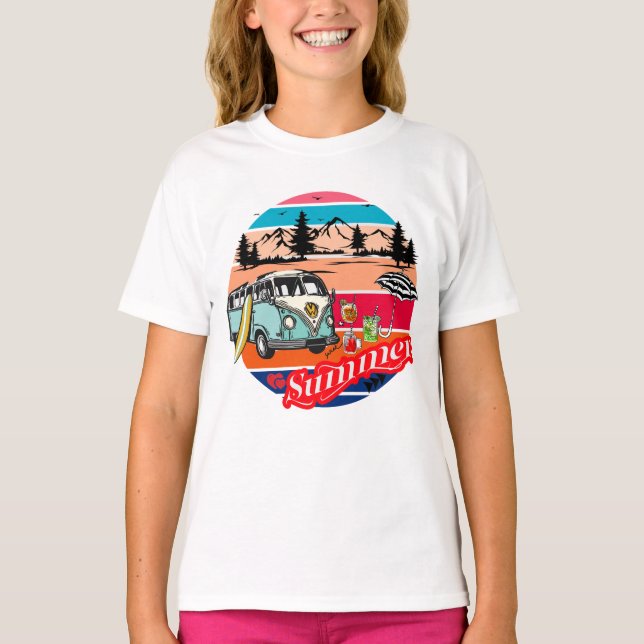 Camiseta "Vintage Summer Escape" (Frente)