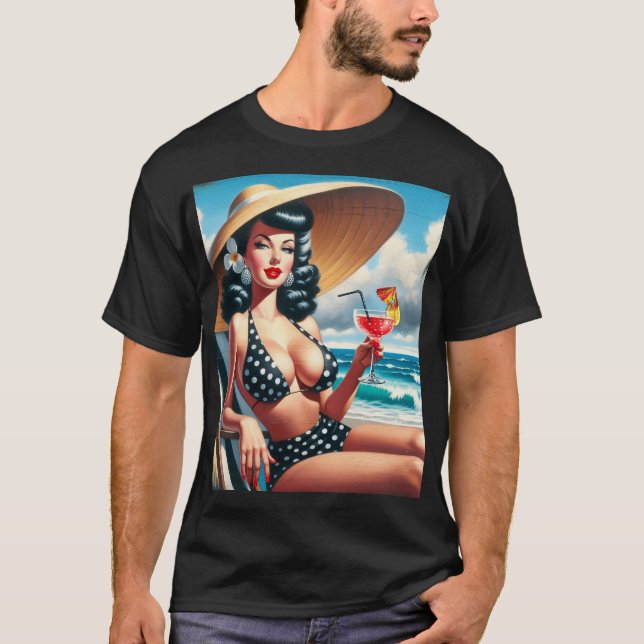 Camiseta Vintage Summer Pin Up (Frente)