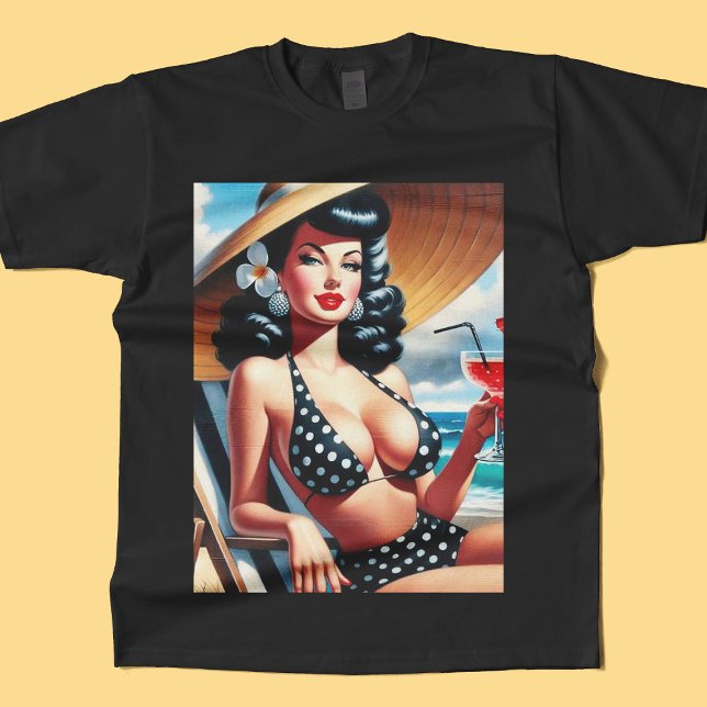 Camiseta Vintage Summer Pin Up (Criador carregado)