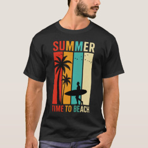Camiseta Vintage Summer Surfer Palm Beach Vibes
