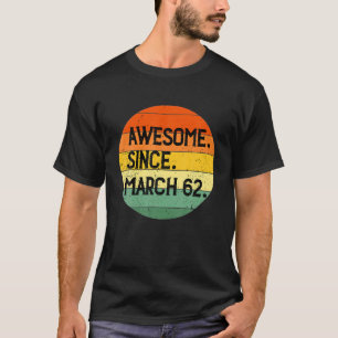 Camiseta Vintage Sun Março 1962 Original Parts 60Th Birthd