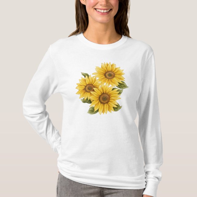 Camiseta Vintage Sunflower T-Shirt (Frente)