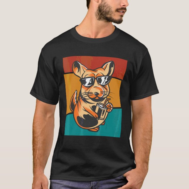 Camiseta Vintage Sunglass Chinchilla (Frente)