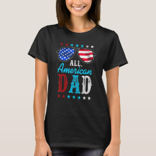 Camiseta Vintage Sunglass Todos Os Pais Americanos 4 De Jul