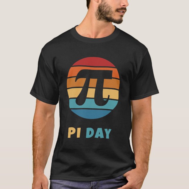 Camiseta Vintage Sunset 3.14 Happy Pi Day (Frente)