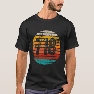 Camiseta Vintage Sunset 718 Código de área