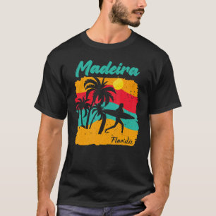 Camiseta Vintage Sunset Beach Surfing Madeira Florida Summe