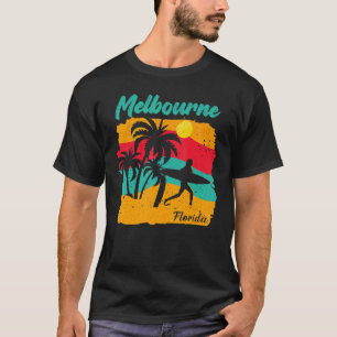 Camiseta Vintage Sunset Beach Surfing Melbourne Florida Sum