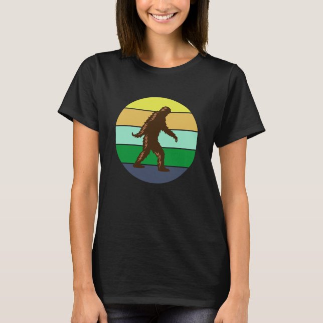 Camiseta Vintage Sunset Bigfoot Sasquatch (Frente)