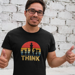 Camiseta Vintage Sunset Chess Trabalho de arte - Inspirador