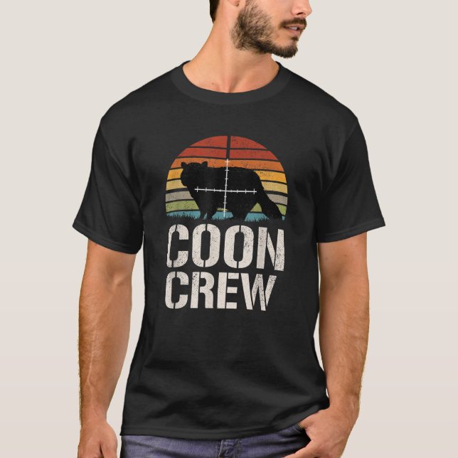 Camiseta Vintage Sunset Coon Hunter Group Racoon Hunter (Frente)