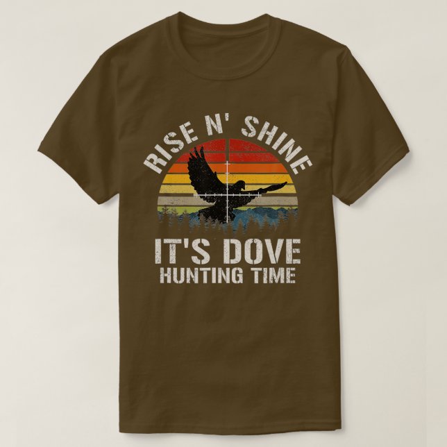 Camiseta Vintage Sunset Dove Hunting Season (Frente do Design)