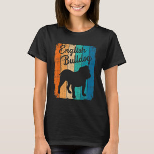 Camiseta Vintage Sunset English Bulldog Dog Pet Dog Proprie