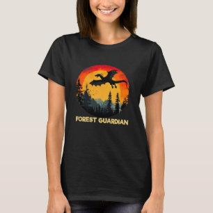 Camiseta Vintage Sunset Forest Dragon