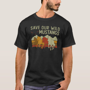 Camiseta Vintage Sunset Horse Wildlife Animal Salva Nossa S
