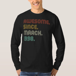 Camiseta Vintage Sunset Incrível Desde Março De 1998 Parte