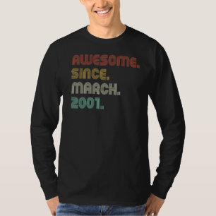 Camiseta Vintage Sunset Incrível Desde Março De 2001 Parte