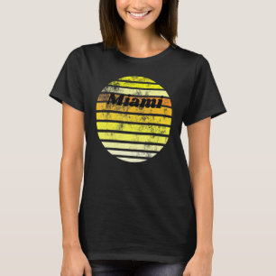 Camiseta Vintage Sunset Miamii Basic Graphic Classic